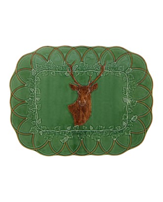 Platou din ceramica, 48 cm, Deer Bosque - BORDALLO PINHEIRO